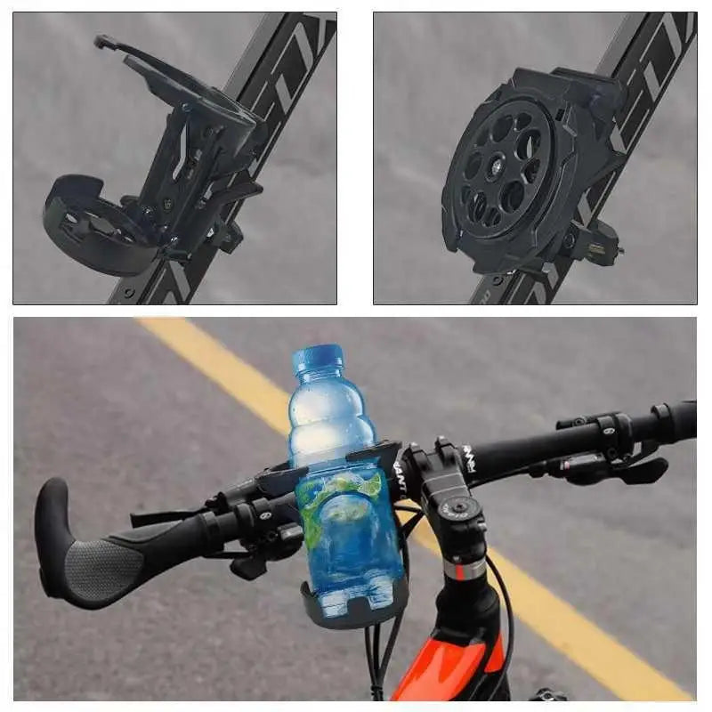 Foldable Motorcycle Handlebar Cup Holder – Metal & ABS