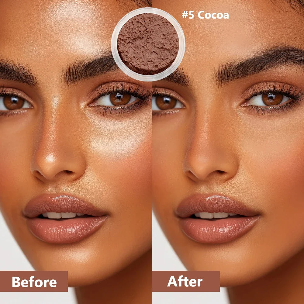 Bake Setting Powder & Puff Set | 5 Shades, Matte Finish