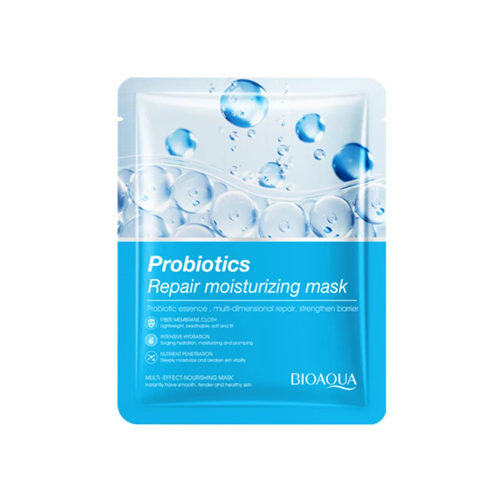 BIOAOUA Probiotic Facial Mask 10-Pack – Acne & Deep Hydration