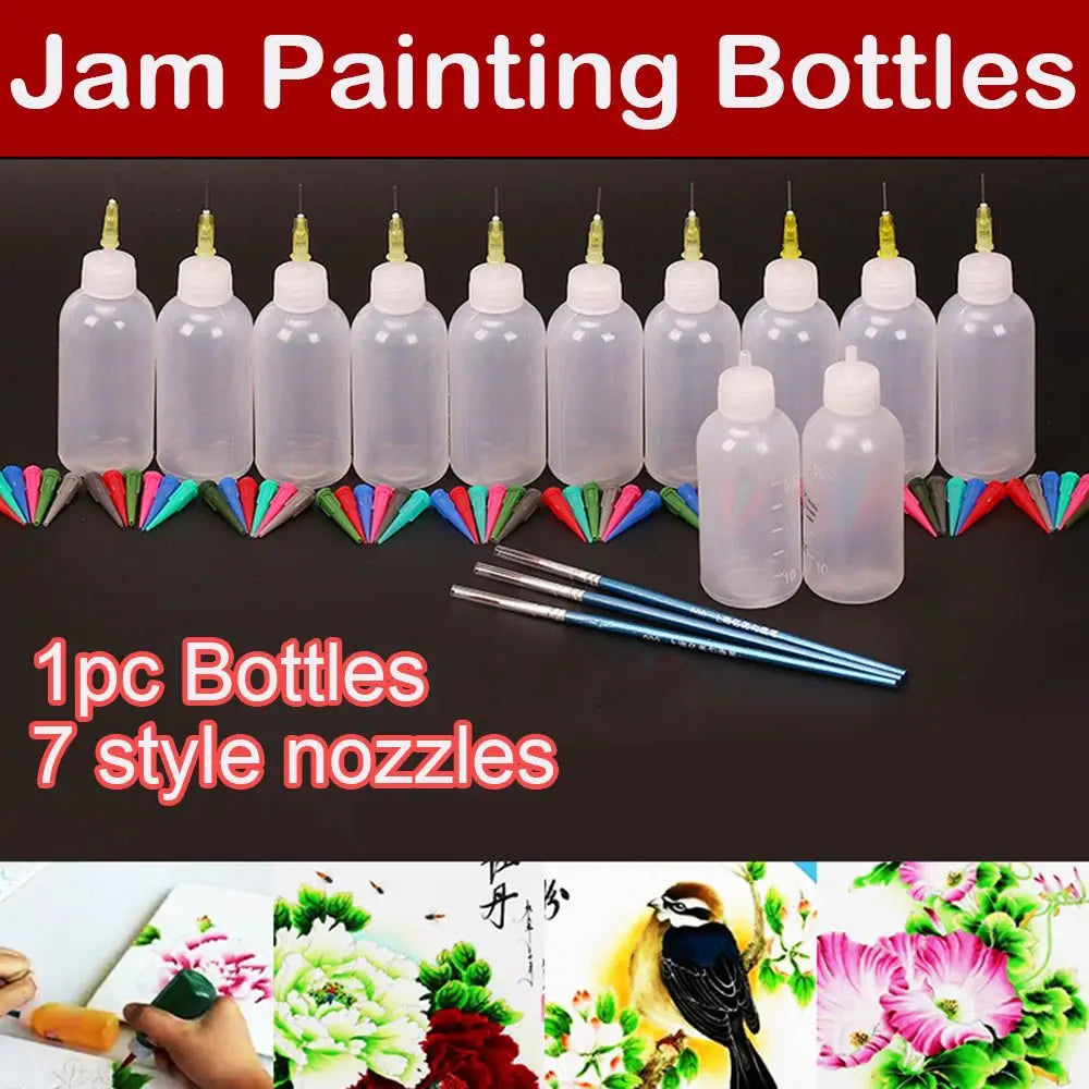 50ml Squeeze Bottle with 7 Nozzles | Baking, Crafts & Drawing