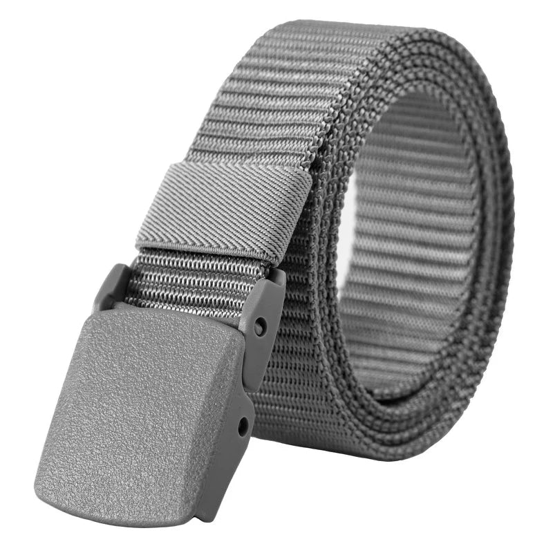Unisex Nylon Tactical Belt – Non-Metal Buckle, Adjustable Fit