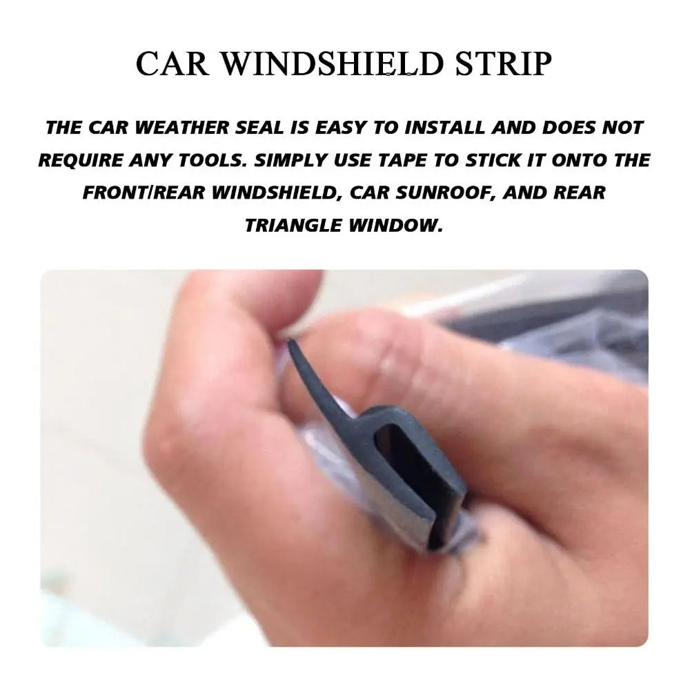 1 7M 5 6Ft Length Car Windshield Cowl Rubber Seal Strip H-shape
