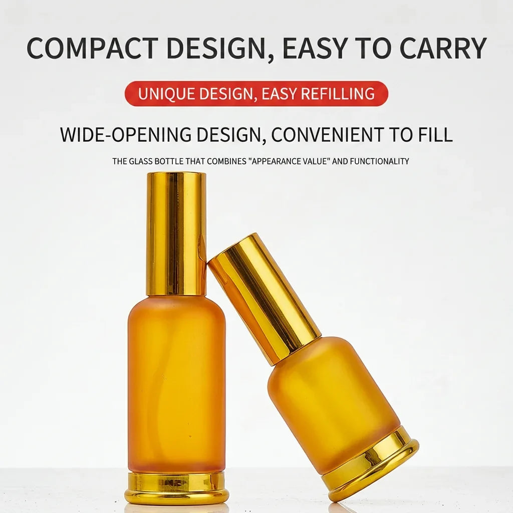 Amber Glass Refillable Atomizer Bottle – Perfume & Essential Oil