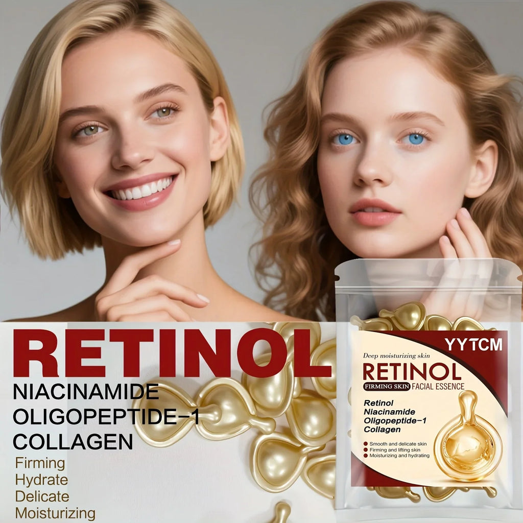 Retinol Face Serum Capsules – Collagen & Niacinamide | 30pk