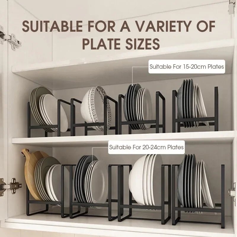 4 2 Kitchen Rack Dish Storage Cabinet Dinner Plate Drain Countertop