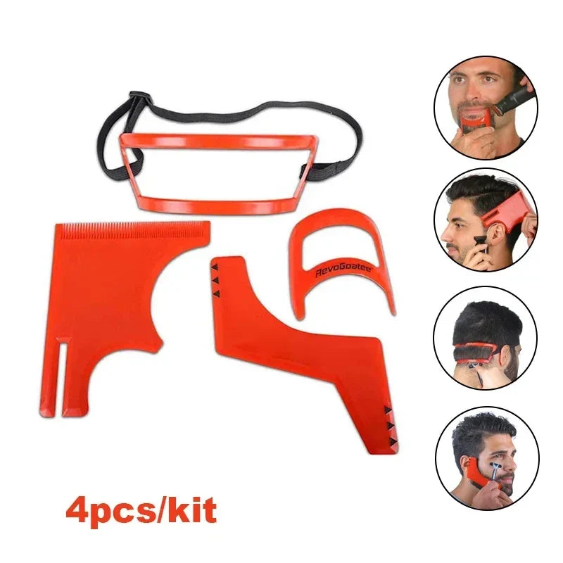 Beard Shaping Tool – Goatee Neckline Hairline Template Kit