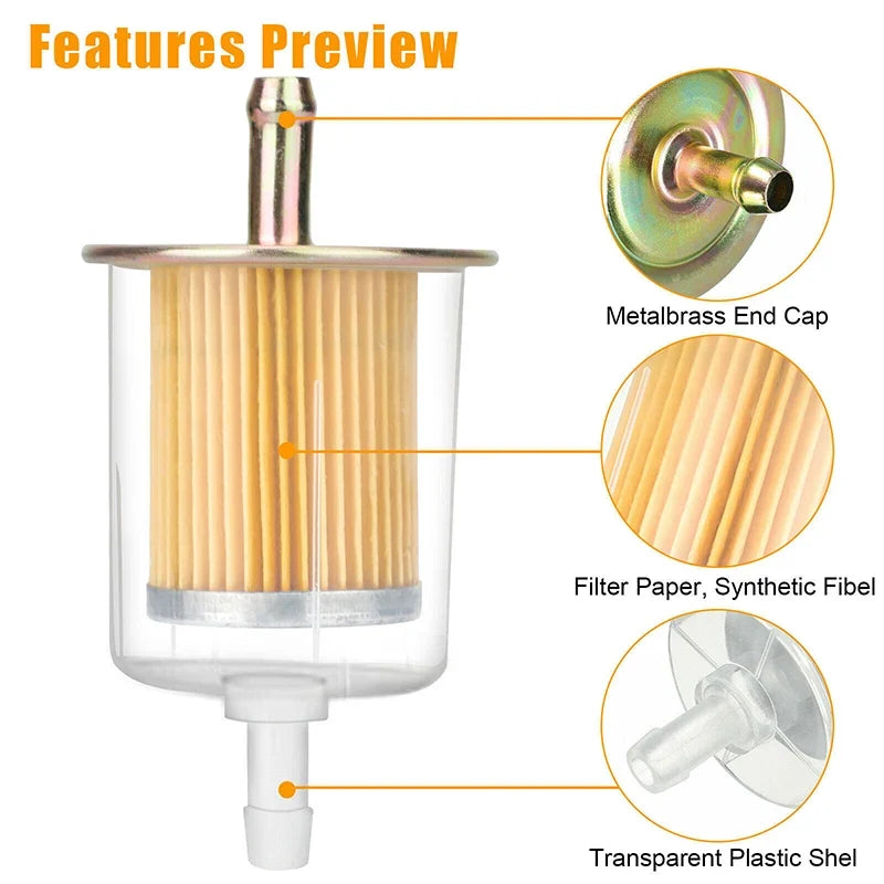 3/8" Universal Inline Fuel Filter – Motorcycles, RVs & Garden Tools