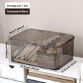 Plastic Storage Box Covered Flip Desktop Container Office Supplies