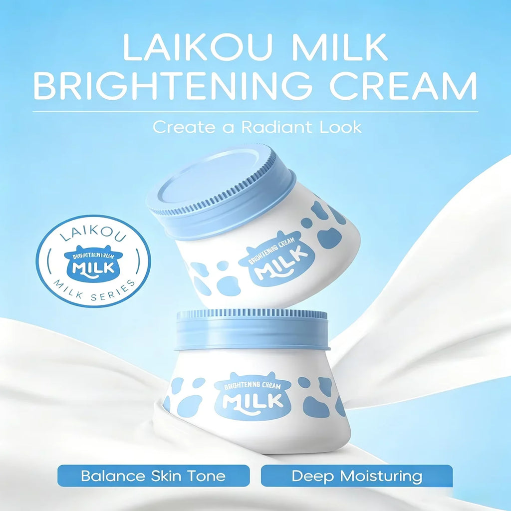 LAIKOU Milk Brightening Cream – Whitening & Hydrating Face Cream