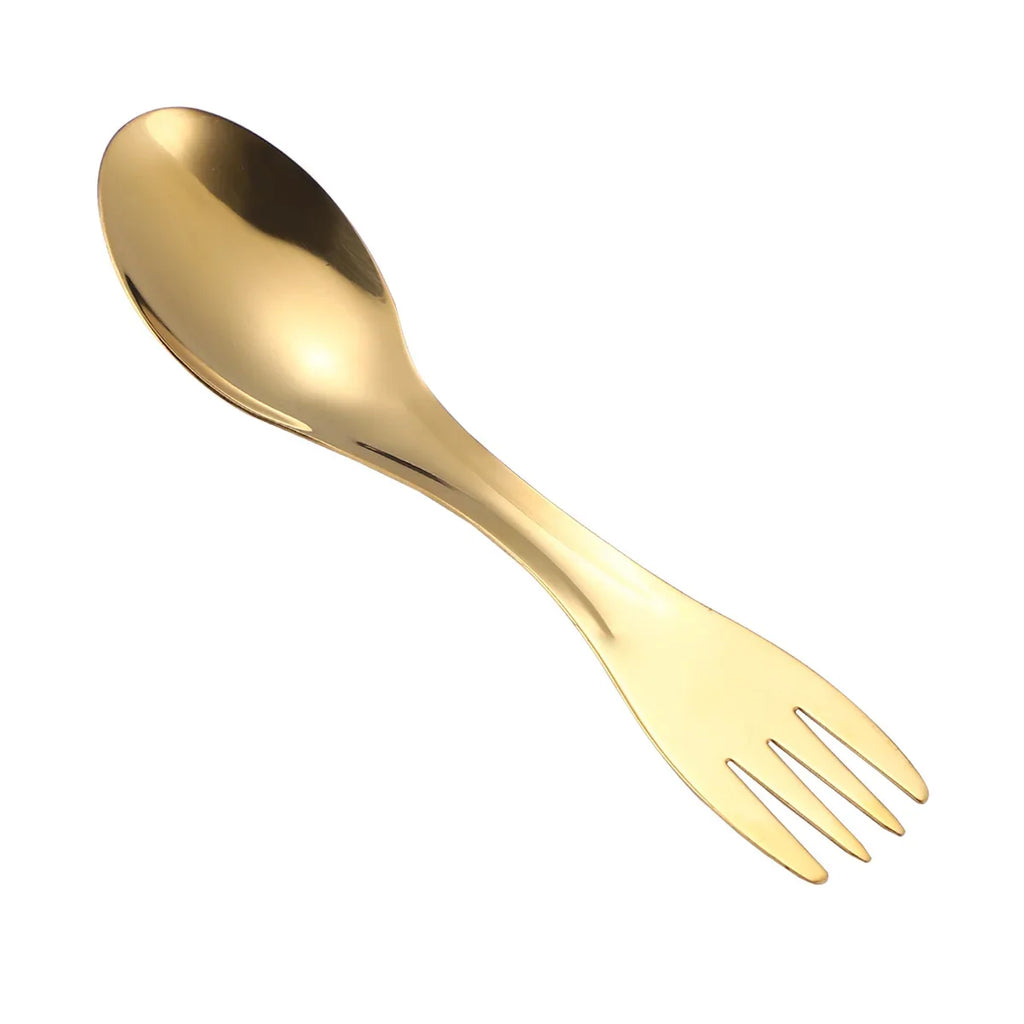 304 Stainless Steel Camping Spork – Multifunctional Fork & Spoon