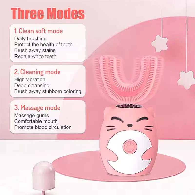 Kids U-Shaped 360° Silicone Electric Toothbrush Head Replacement
