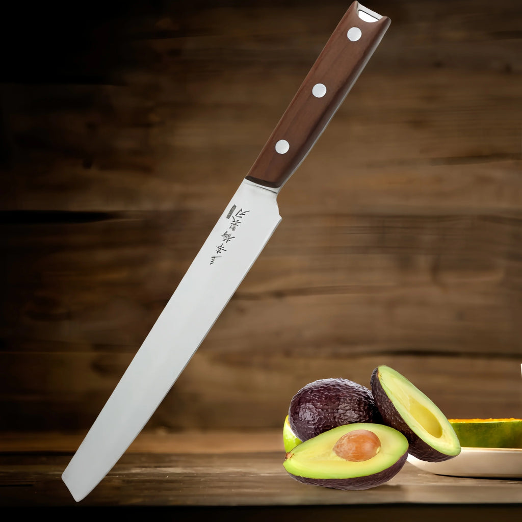 Ebony Handle Fruit Knife – 7" Carbon Steel Kitchen Paring Knife