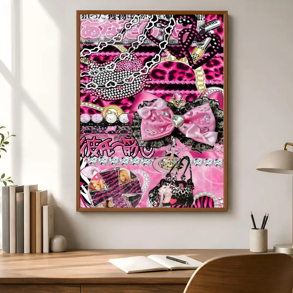 Cool Gyaru Peel-and-Stick PVC Wall Poster – HD Waterproof Art