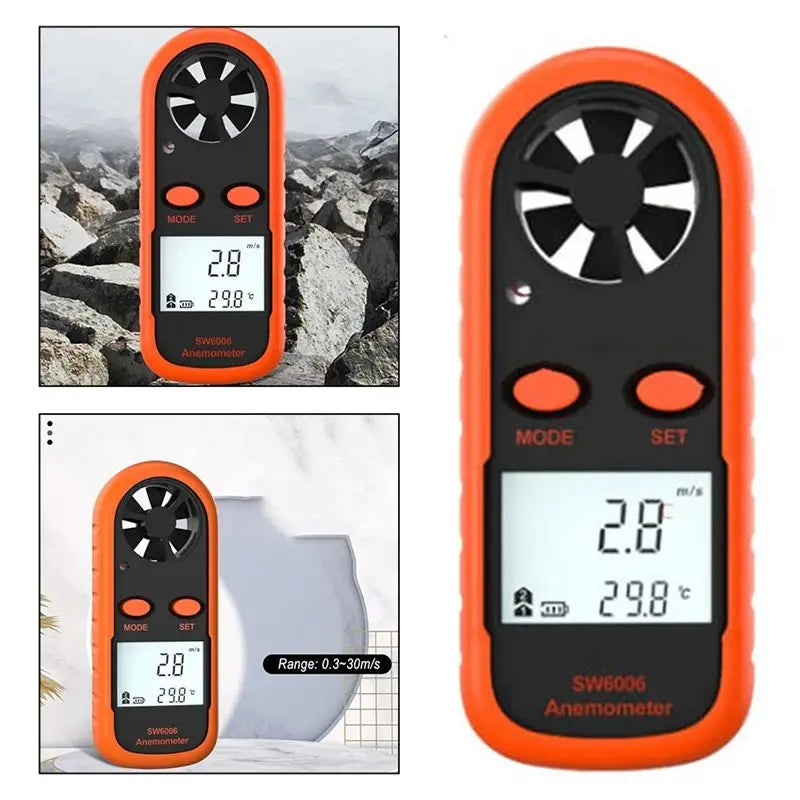 A36T-Anemometer Handheld Light Weight Digital Wind Speed Meter Vane