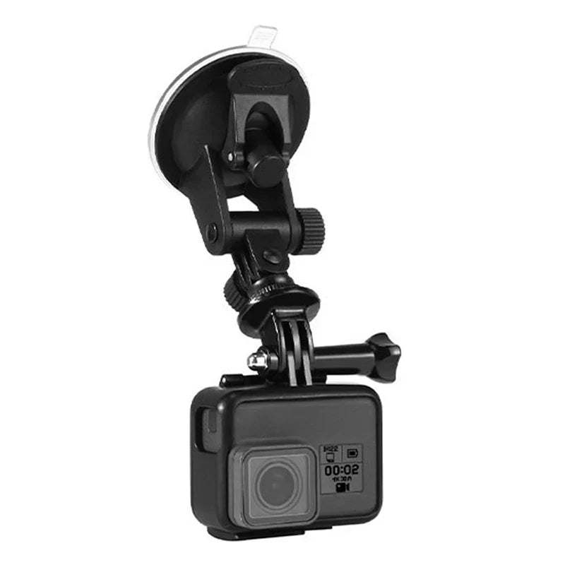 Action Camera Suction Cup Mount – 360° Car Windshield Holder