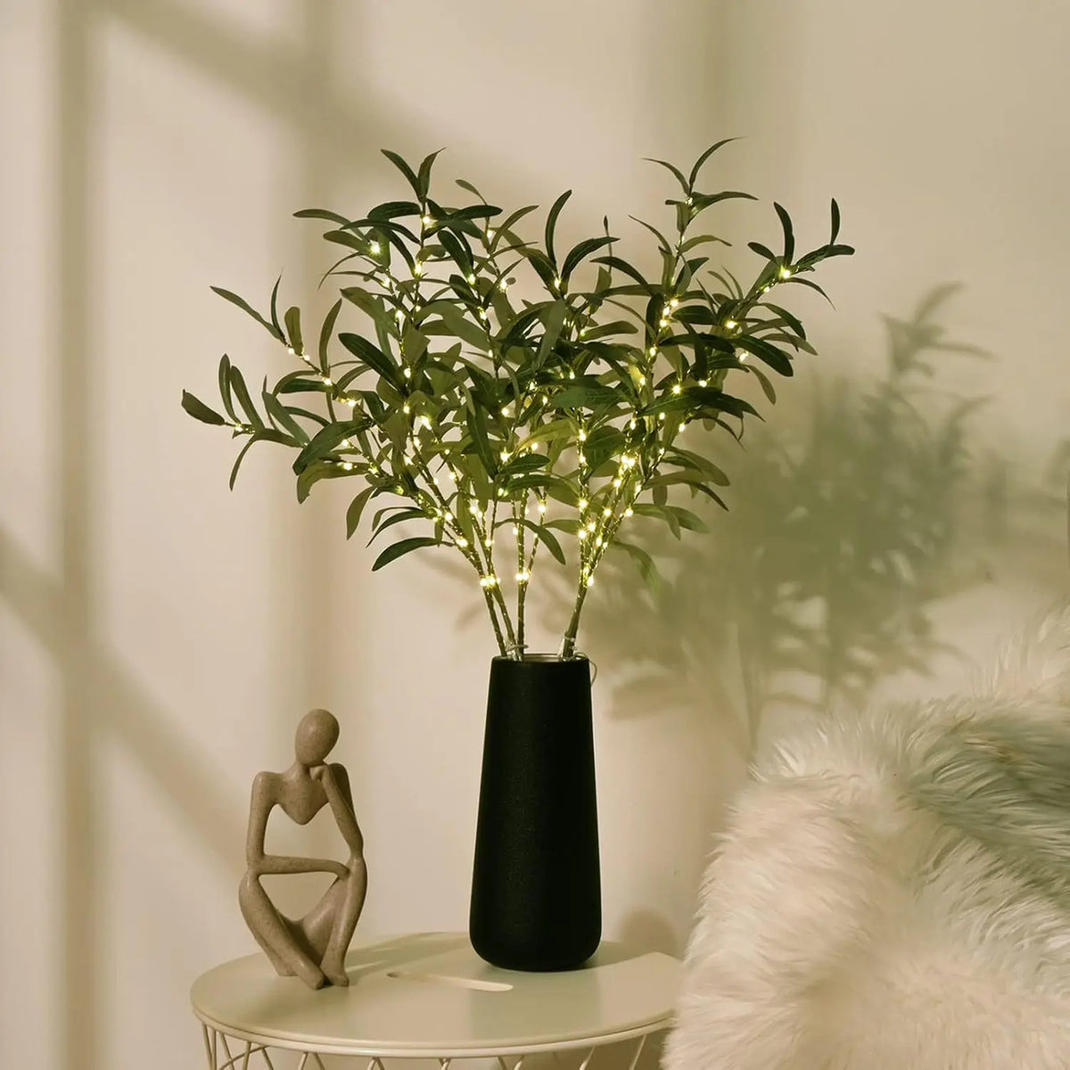 Lighted Artificial Olive Branches for Vases & Centerpieces