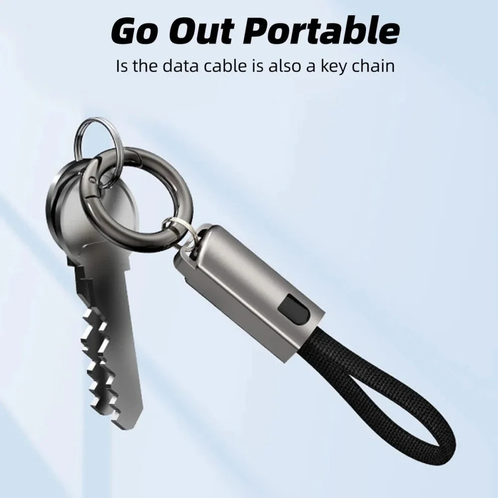 PD 65W USB-C to USB-C Keychain Fast Charging Cable 10cm