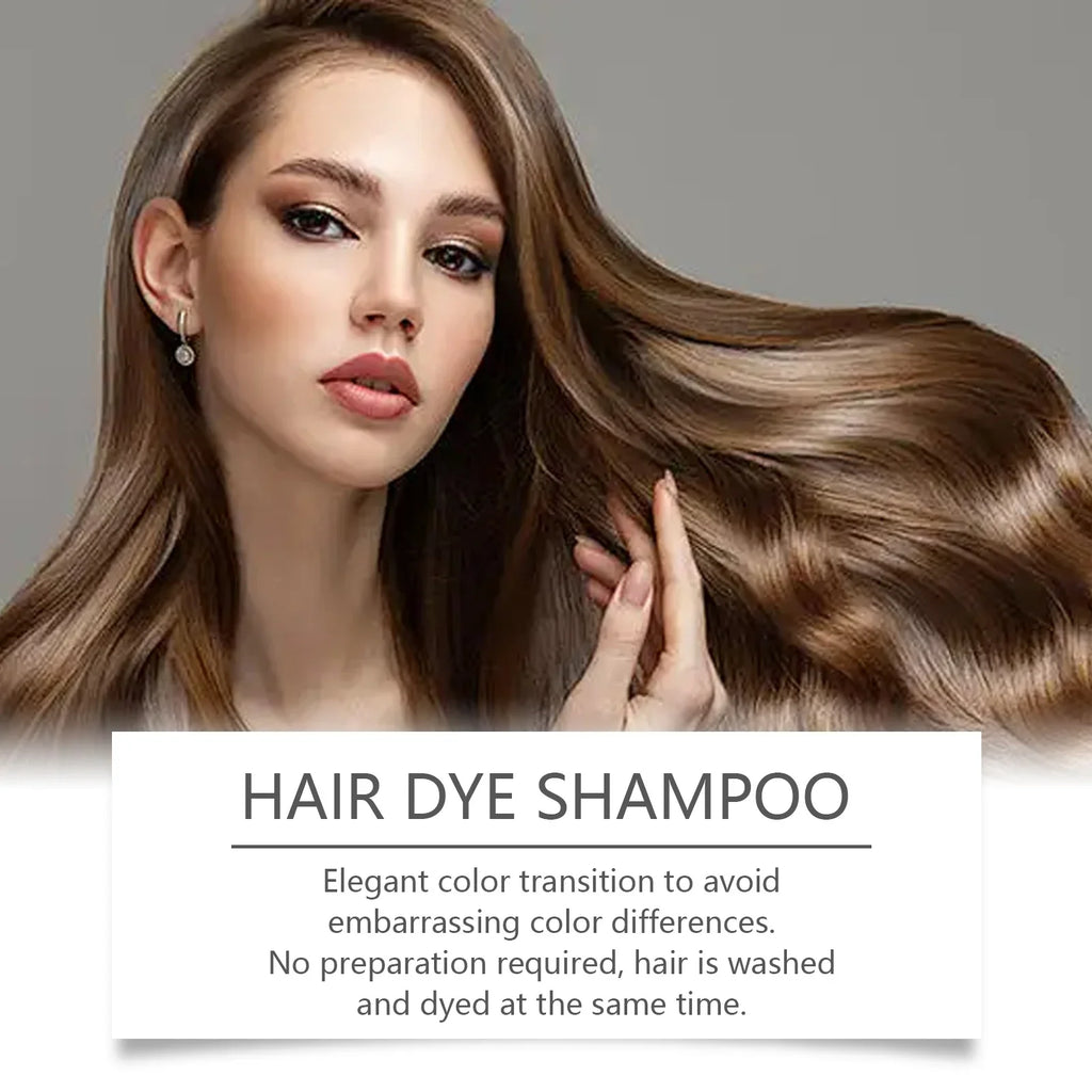 HOEGOA Instant Hair Color Shampoo – Grey Coverage for Men & Women