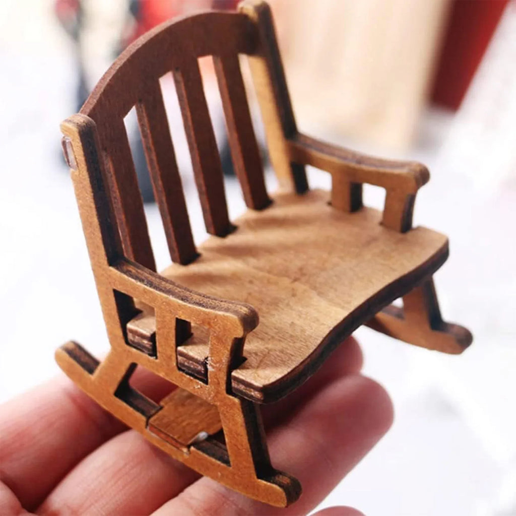 Christmas Miniature Wooden Chair Ornaments | Doll House Décor