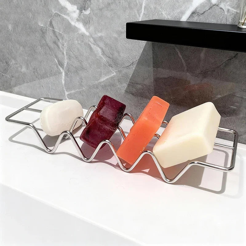 Stainless Steel Soap Rack – Countertop & Wall Soap Holder