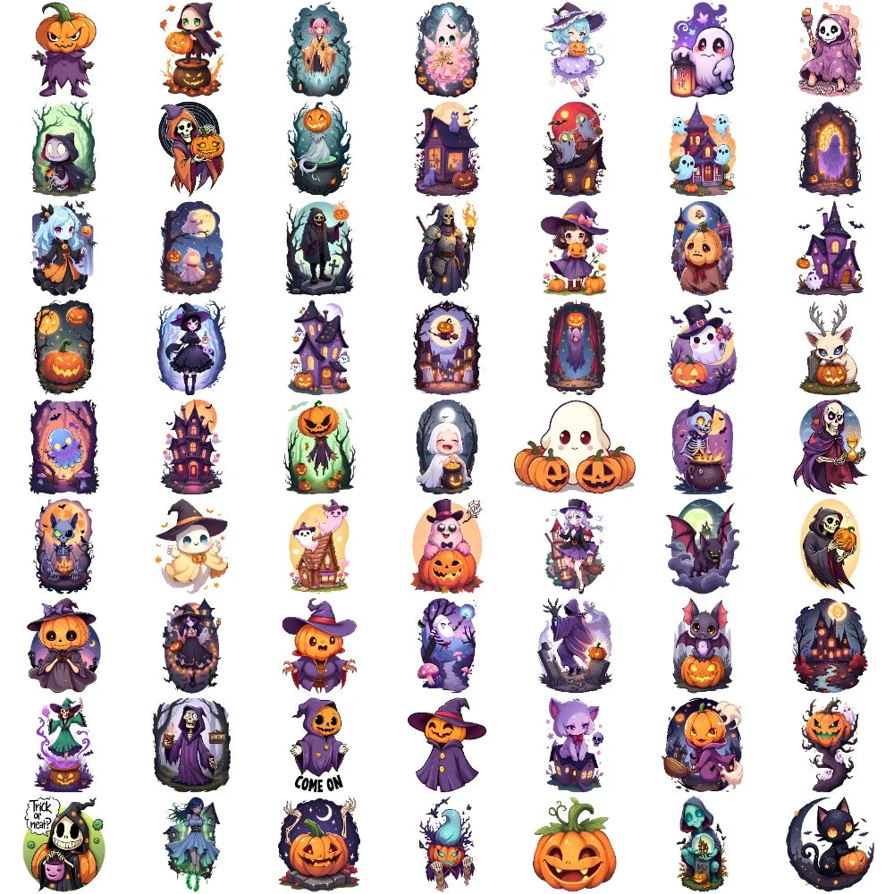 63pcs Halloween Temporary Tattoos – Waterproof Body Stickers