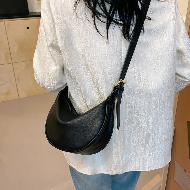 Women's Crescent Crossbody Bag | Soft PU Leather Hobo Sling