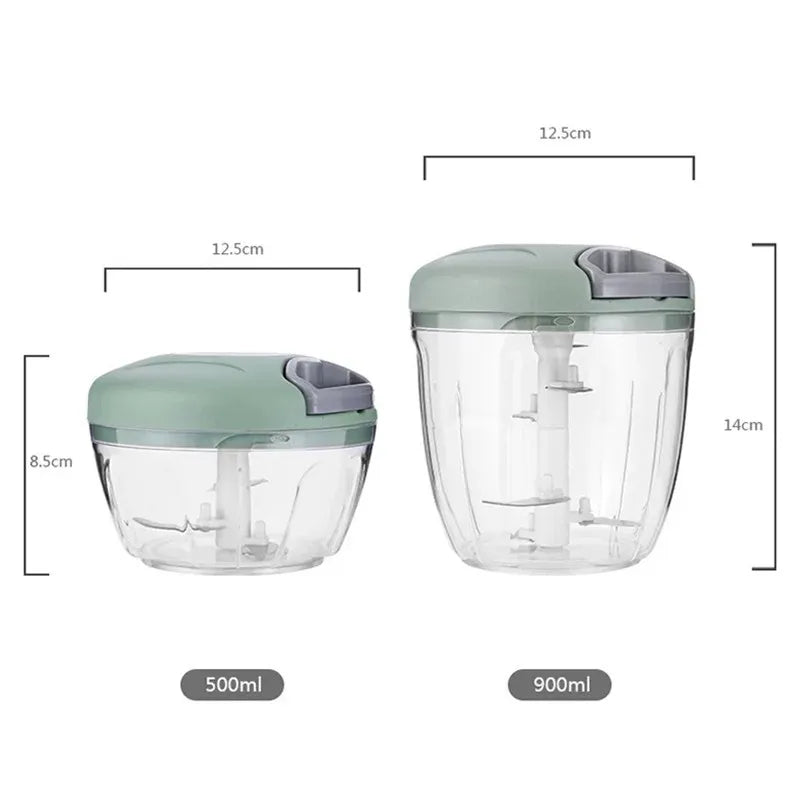 Manual Garlic Chopper & Vegetable Mincer 500ml/900ml