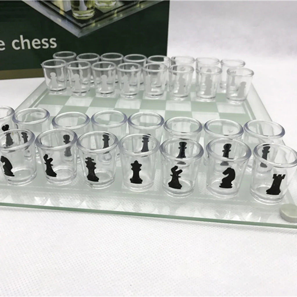 Shot Glass Chess Set | Fun Drinking Game for Parties & Bars