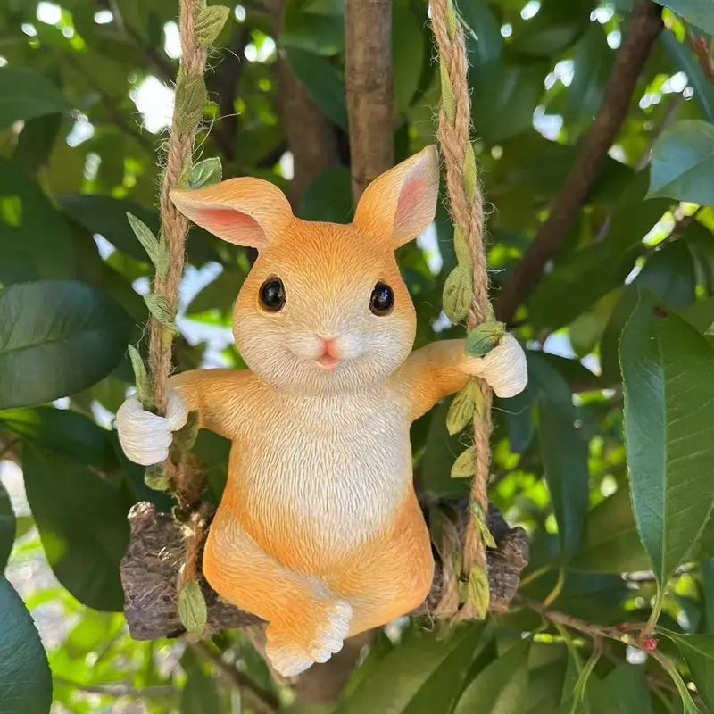 Cute Rabbit Swing Courtyard Balcony Flower Garden Outdoor Homestay