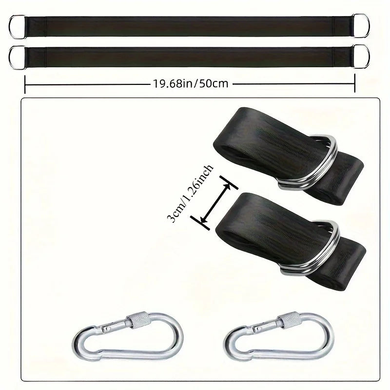 Camping Hammock Slings with Safety Locks | Outdoor Swing Straps