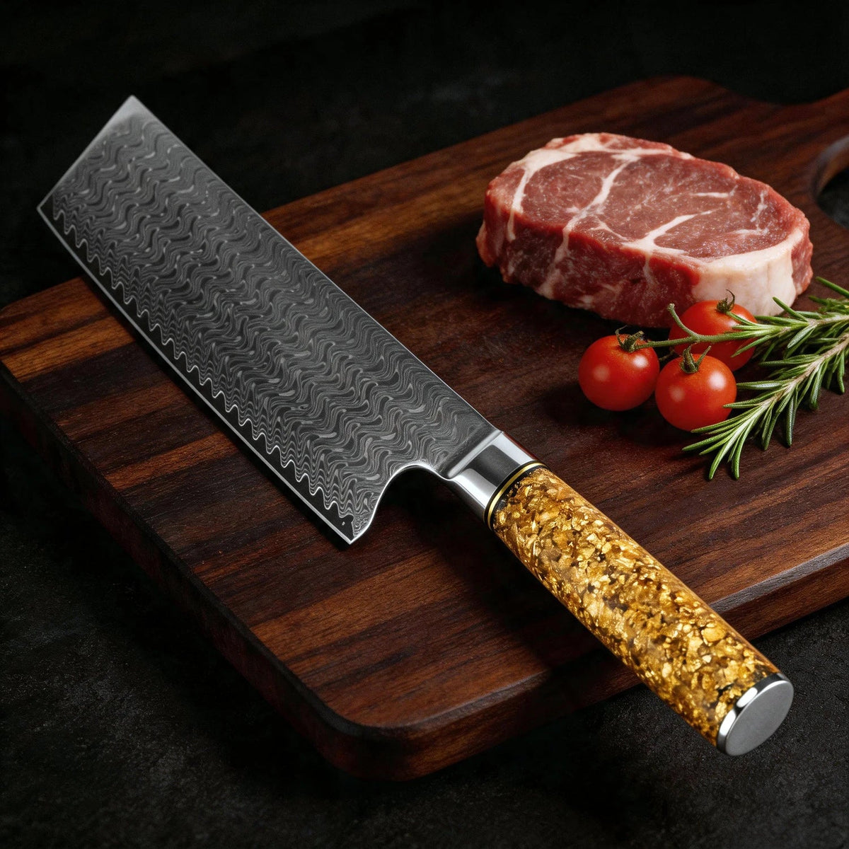 XITUO 7" Nakiri Knife – Japanese Damascus Steel Chef Knife