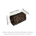 Brown Leopard Print Cosmetic Bag Zipper Makeup Pouch Travel Toiletry