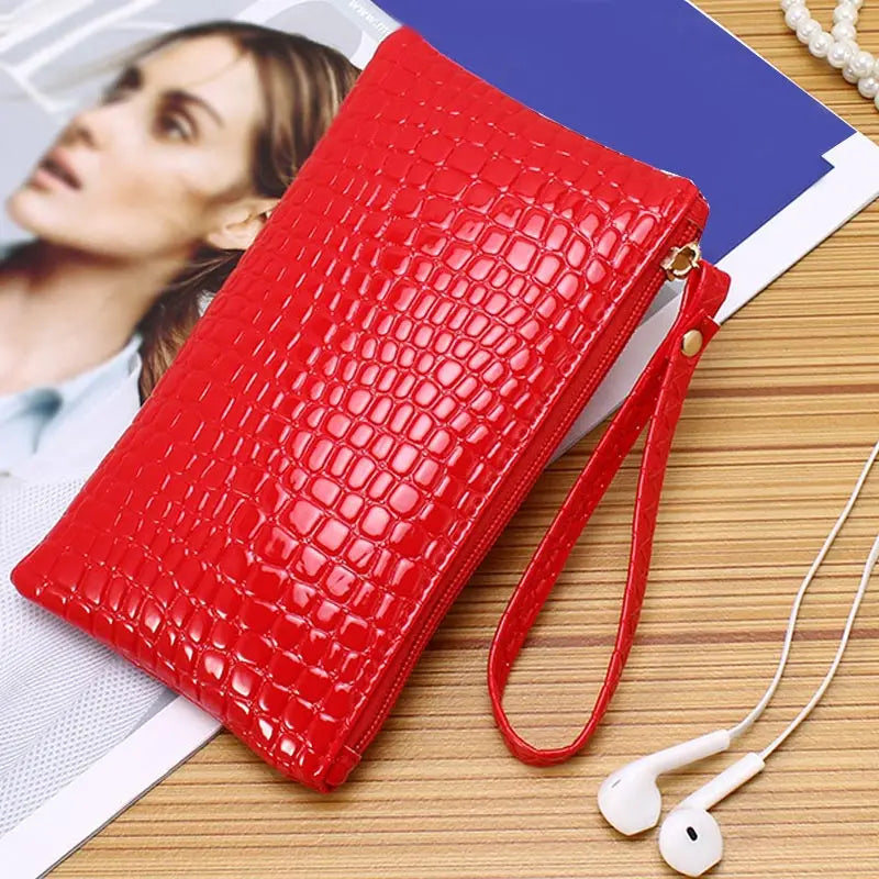 Crocodile PU Leather Wallet Clutch Purse | Card & Phone Holder