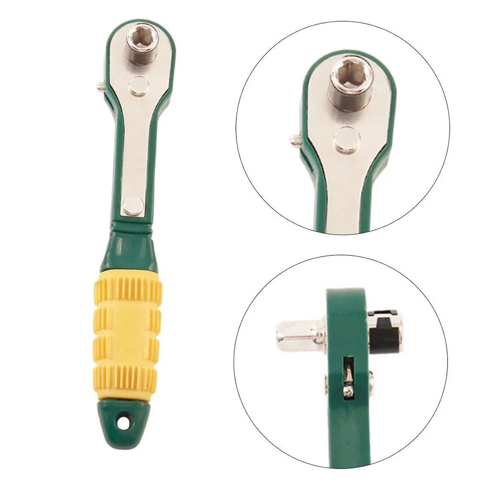Mini 1/4" Quick Ratchet Wrench Set – Sockets 5–13mm & Bits
