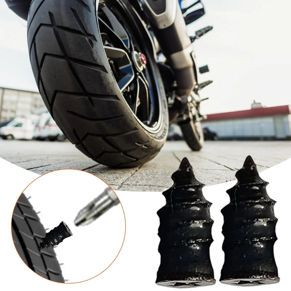 Rubber Tire Repair Plugs – Tubeless Puncture Fix Kit 10 Pc