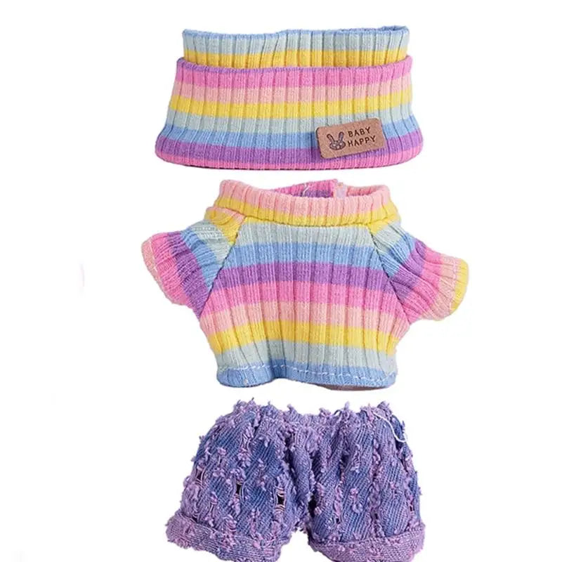 17cm Doll Sweater Pants Hat Set | 1/12 Scale Fashion Outfit