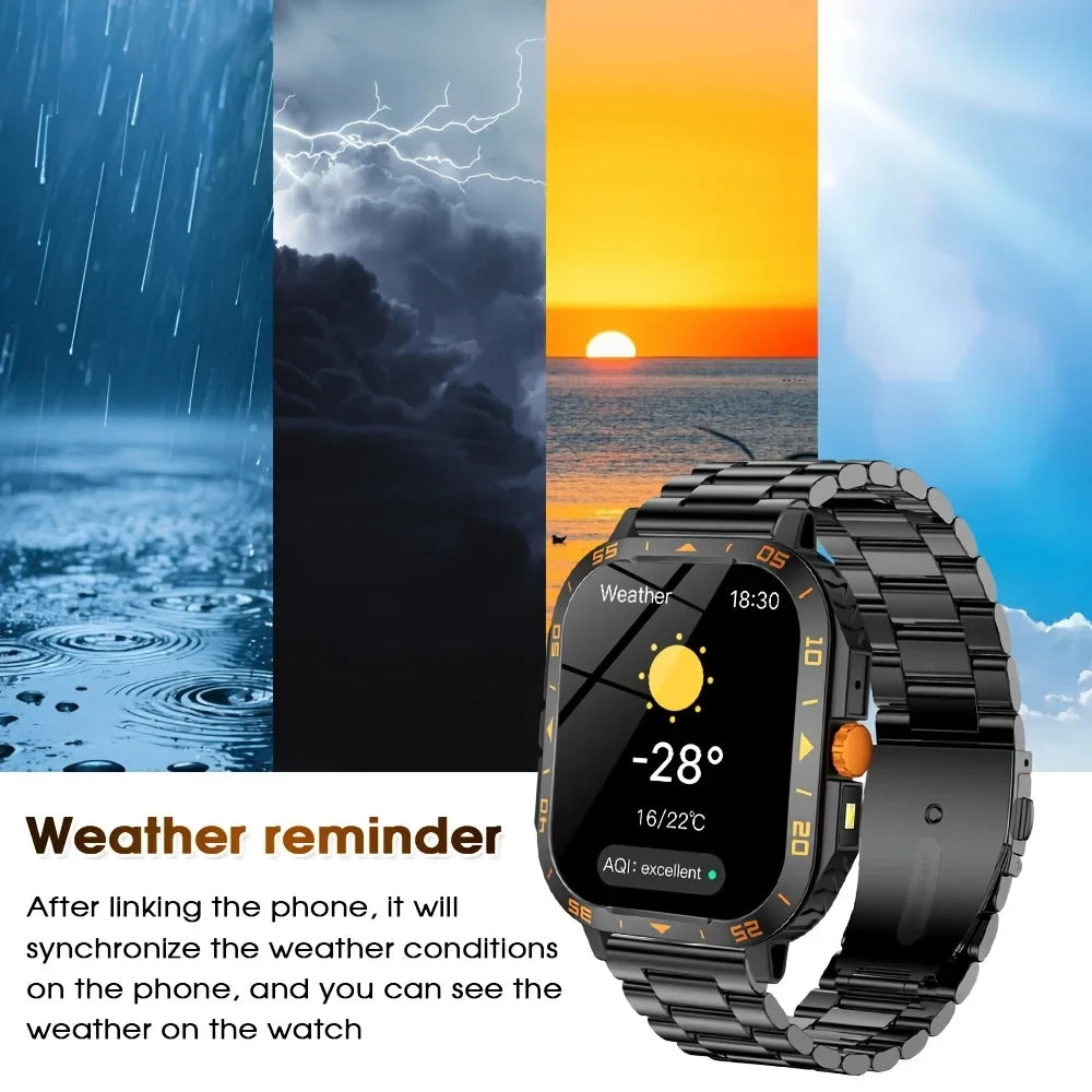 Outdoor Sports Smartwatch – Wireless Calls, Multi-Sport Modes