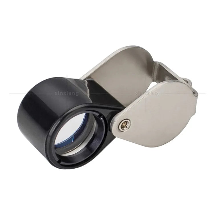 14X Folding Jeweler's Loupe – All Metal Magnifier & Leather Case