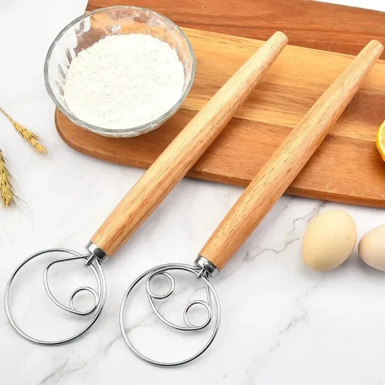 Danish Dough Whisk – Stainless Steel Pastry Blender & Mixer