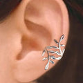 Huitan Leaf Ear Cuffs – Non-Piercing Cartilage Clip Earrings