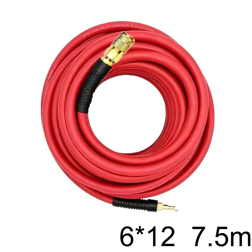 1/4" High-Pressure PVC Air Hose | Copper Fittings & Quick Connect