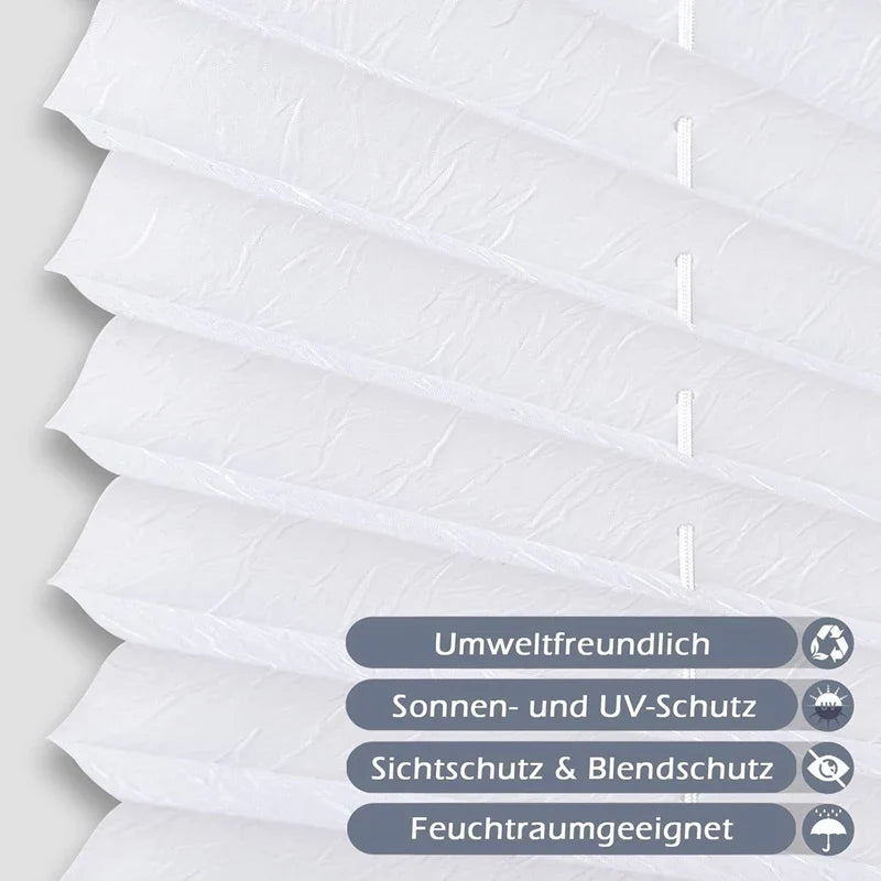 No-Drill Pleated Window Blind Klemmfix Folding Roller Shade