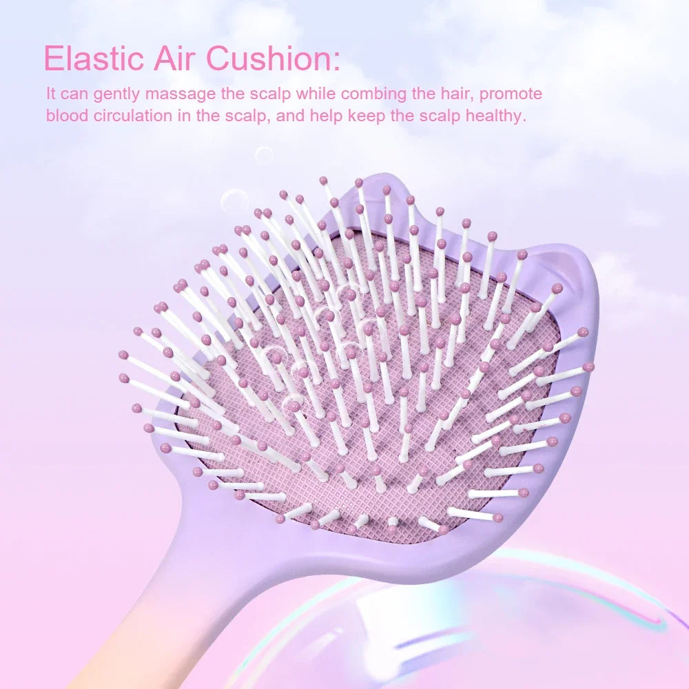 Cat Air Cushion Hairbrush – Detangling Scalp Massage Comb