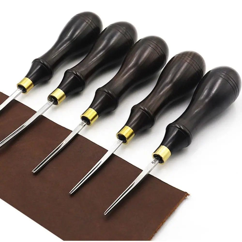 Leather Edge Beveler – Wooden Handle Skiving Tool for Crafters