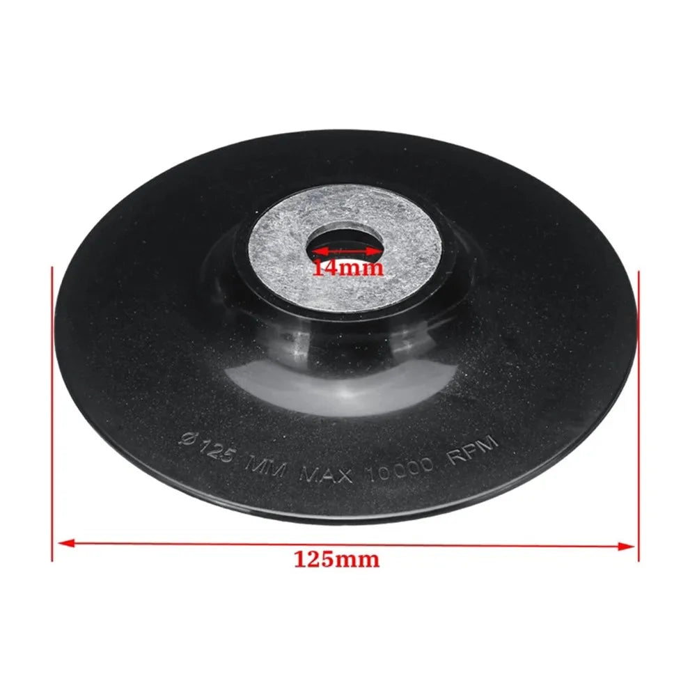 5" Resin Fiber Backing Pad M14 Thread Lock Nut for Angle Grinder
