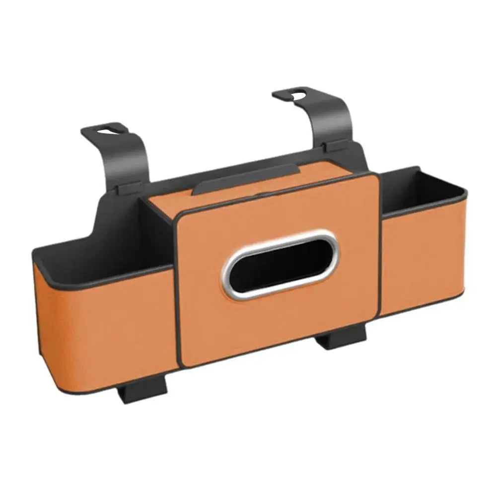 Car Seatback Storage Box Multi-function Tissue Holder Cup Compartment