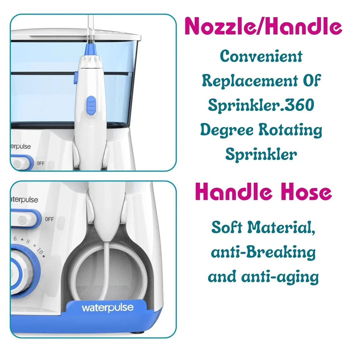 Electric Water Flosser Oral Irrigator 800ml Tank 5 Tips