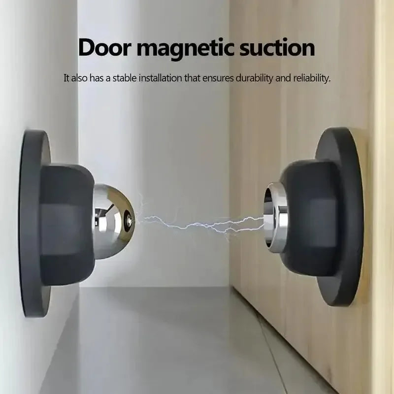 Magnetic Door Stopper – Silent Anti-Collision PVC & Steel