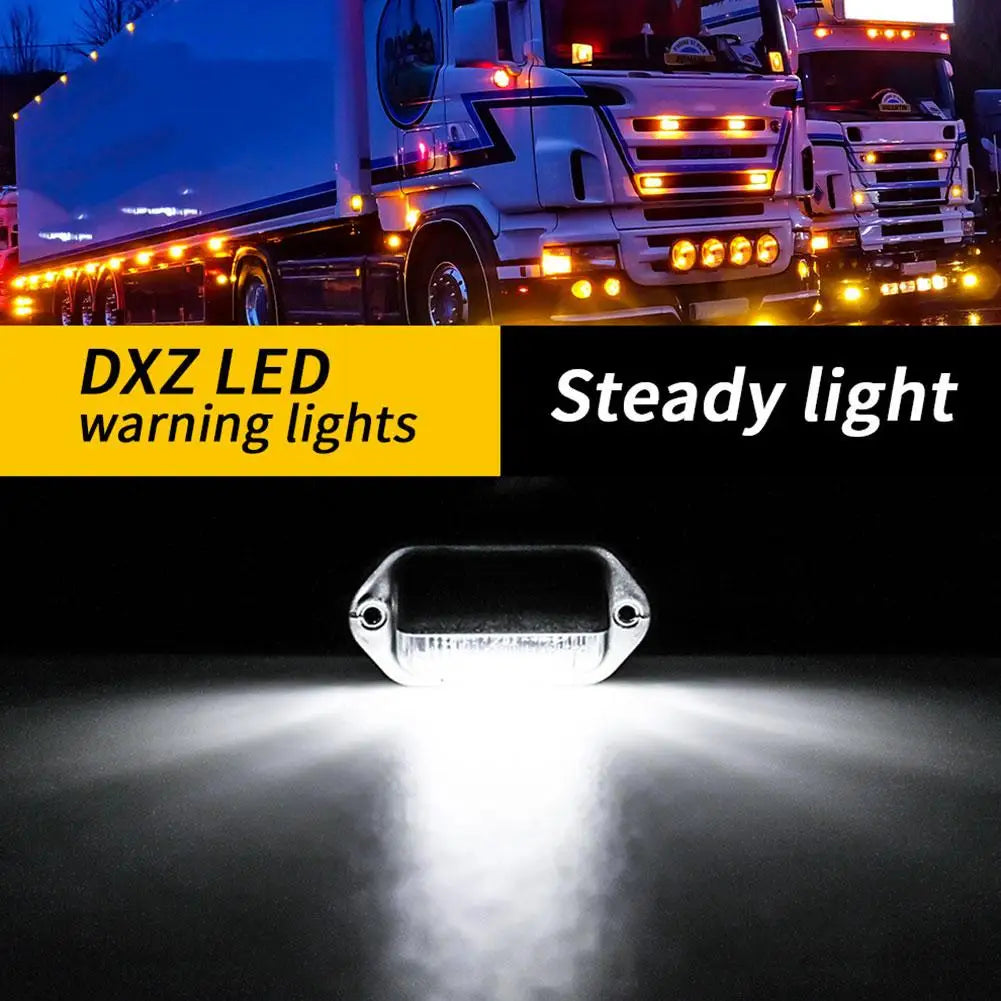 Universal Silver 6 Led License Plate Tag Lights Lamps Truck Suv
