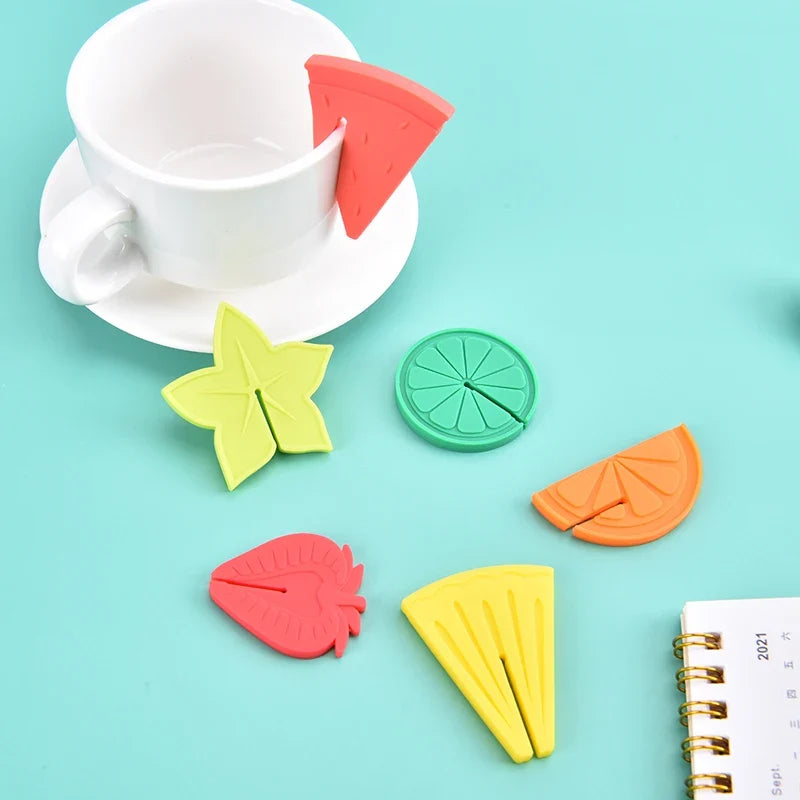 Silicone Wine Glass Markers & Drink Charms – 6 Pack